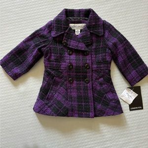 NWT London Fog Little Girls' Plaid Faux Wool Jacket
12 months